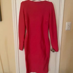 Hot Pink Long Sleeve Dress